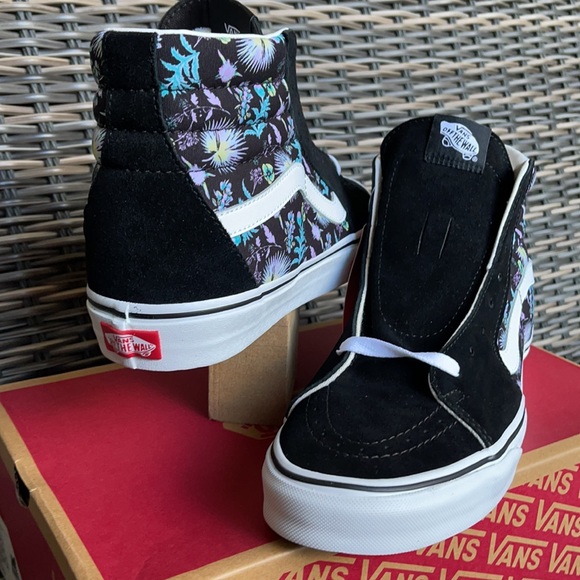Vans Sk8-Hi Paradise Floral Black/True White MENS - Picture 10 of 16